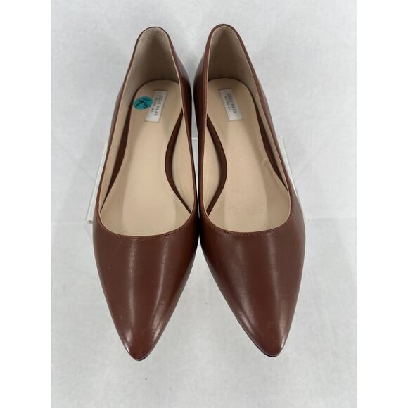 Cole Haan Brown Leather Pointed Toe Flats - Picture 1 of 4